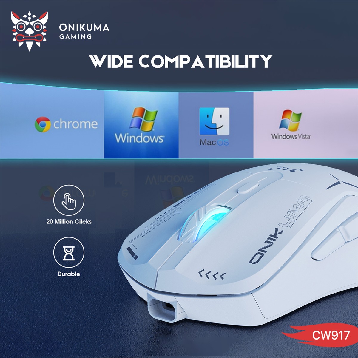 ماوس ONIKUMA CW917 2in1 ضوئي للألعاب