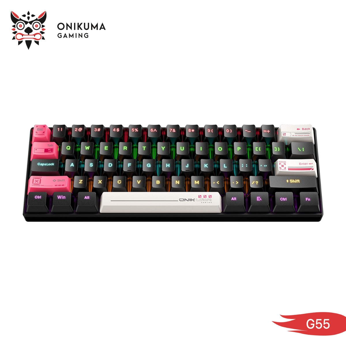 كيبورد ONIKUMA G55 Mechanical سلكي للكمبيوتر - (61 كبسة)