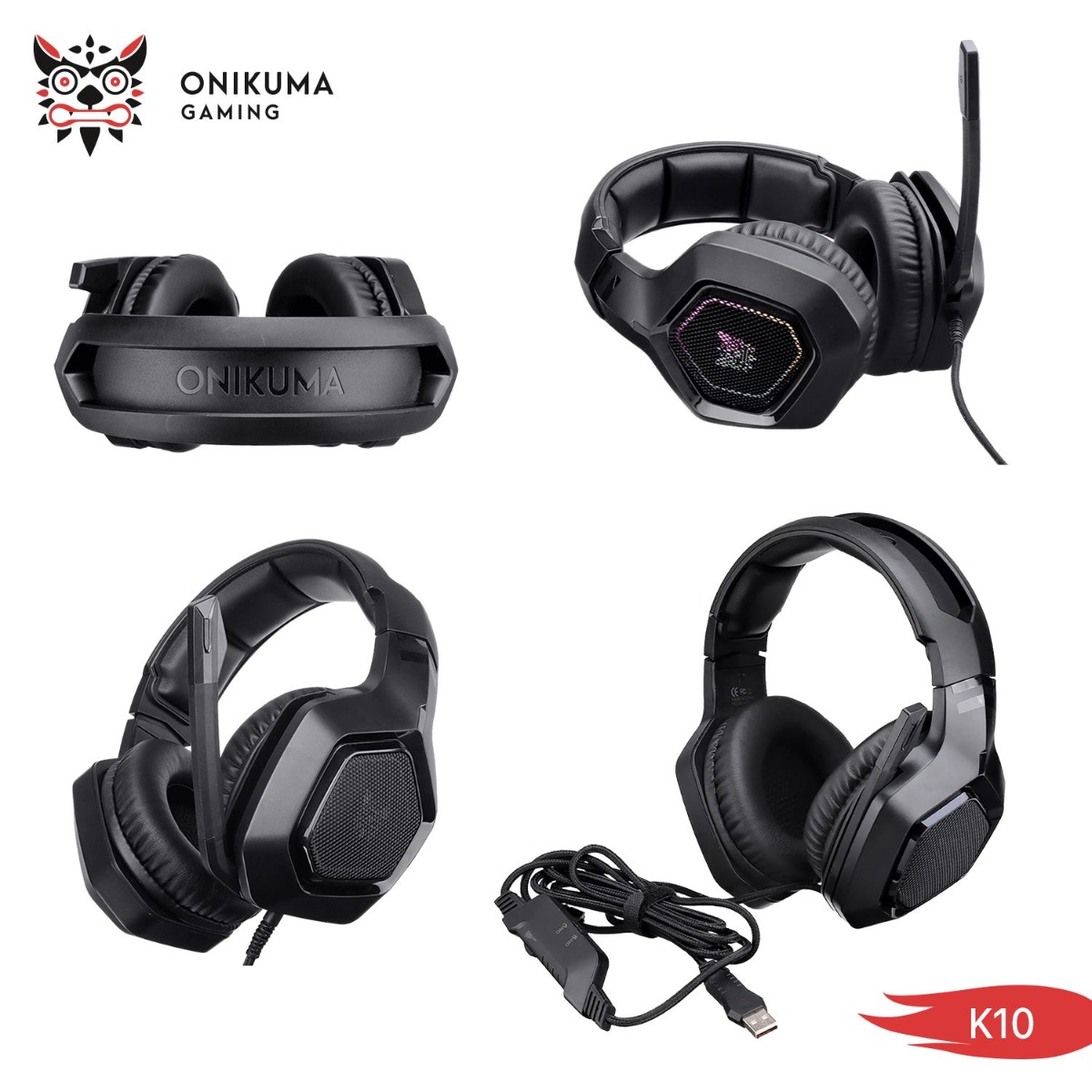 ONIKUMA K10 Wired Computer & Mobile Gaming Headphone