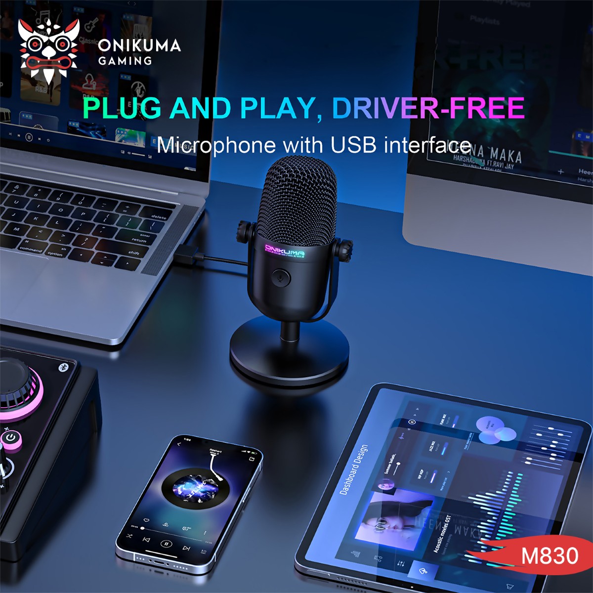 ONIKUMA M830 Computer Gaming Microphone