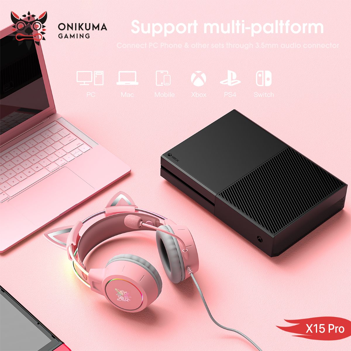 سماعة الرأس ONIKUMA X15 Pro سلكية لألعاب الكمبيوتر