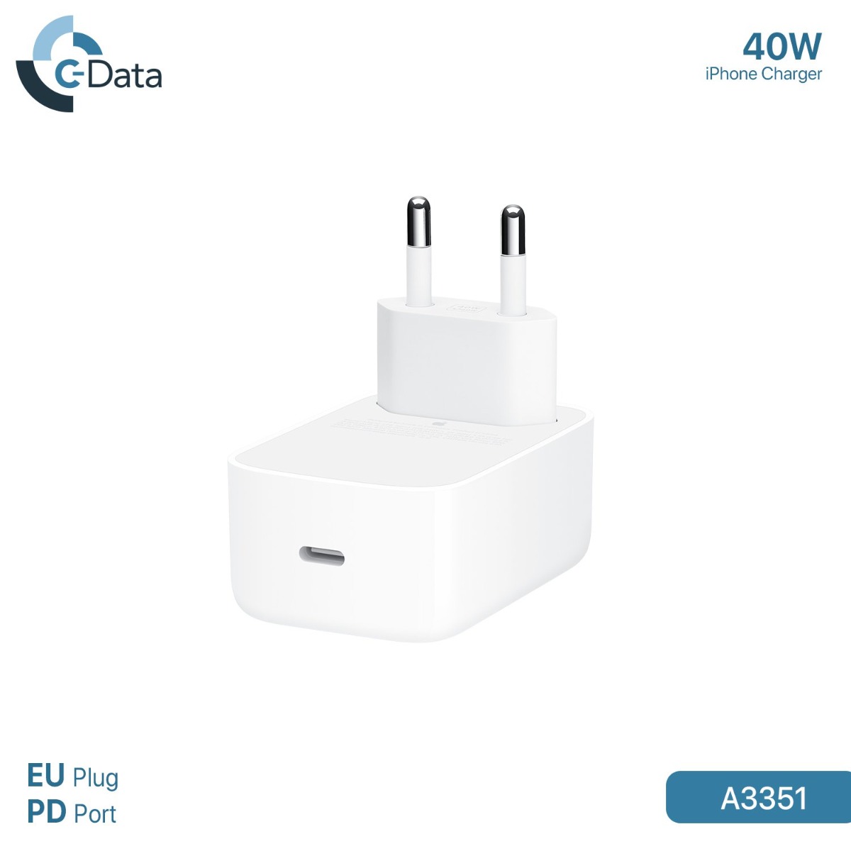 شاحن أبل C-Data 40W PD أصلي
