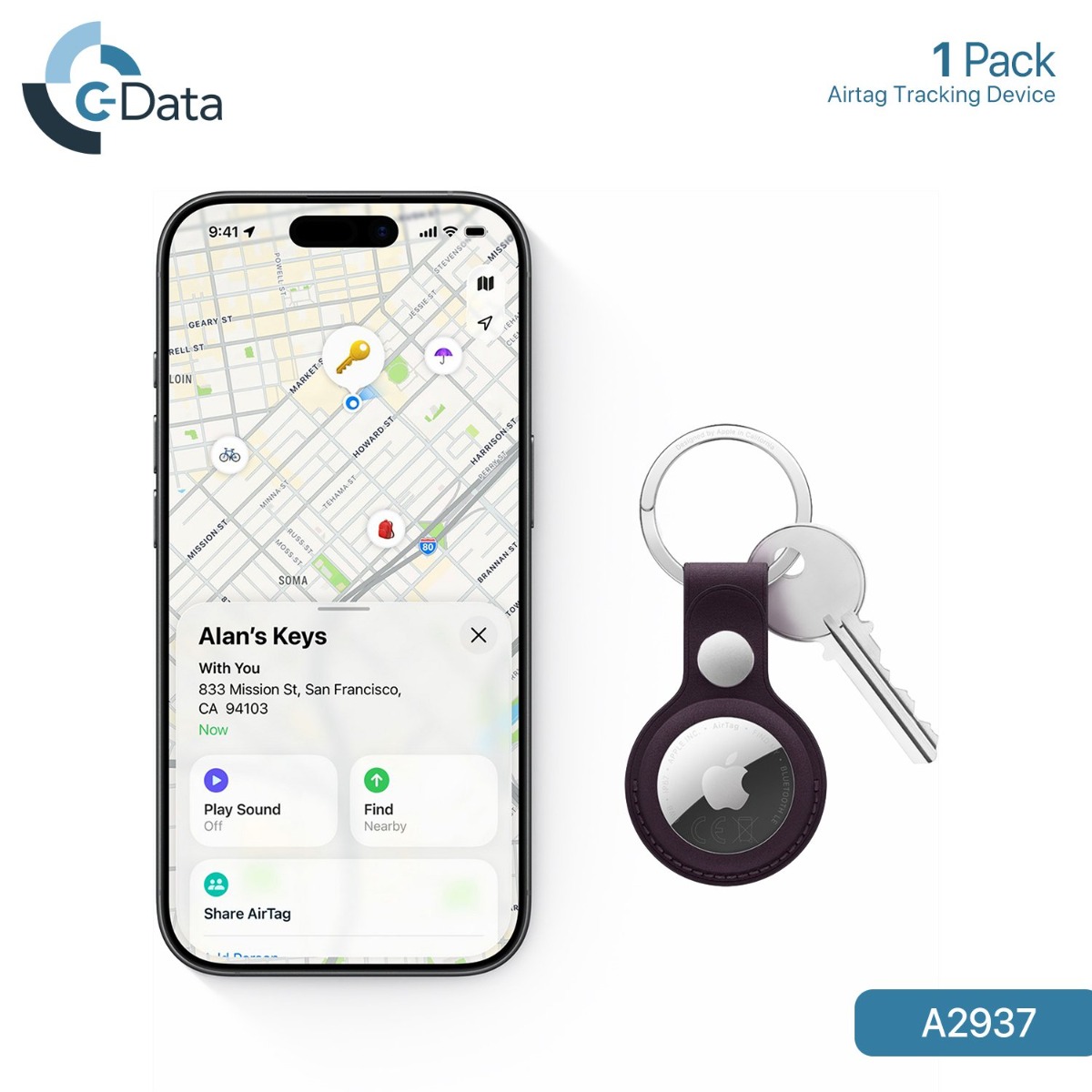 ايرتاج أبل C-Data أصلية (الجيل الثاني) - 1 قطعة