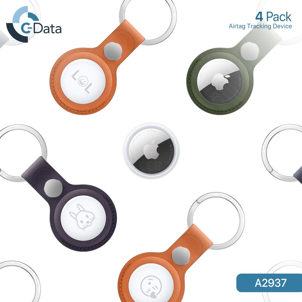 Original Apple C-Data AirTag (2nd Gen) - 4 Pack
