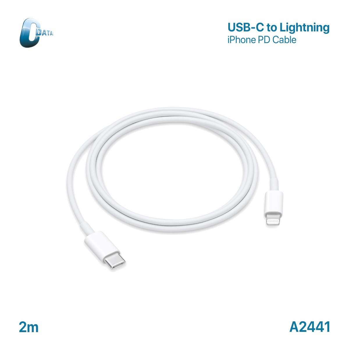 كيبل آيفون PD C-Data 2m أصلي
