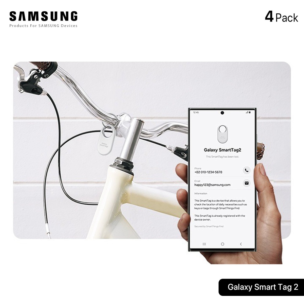 Original Samsung Galaxy SmartTag2 AirTag - 4 Pack