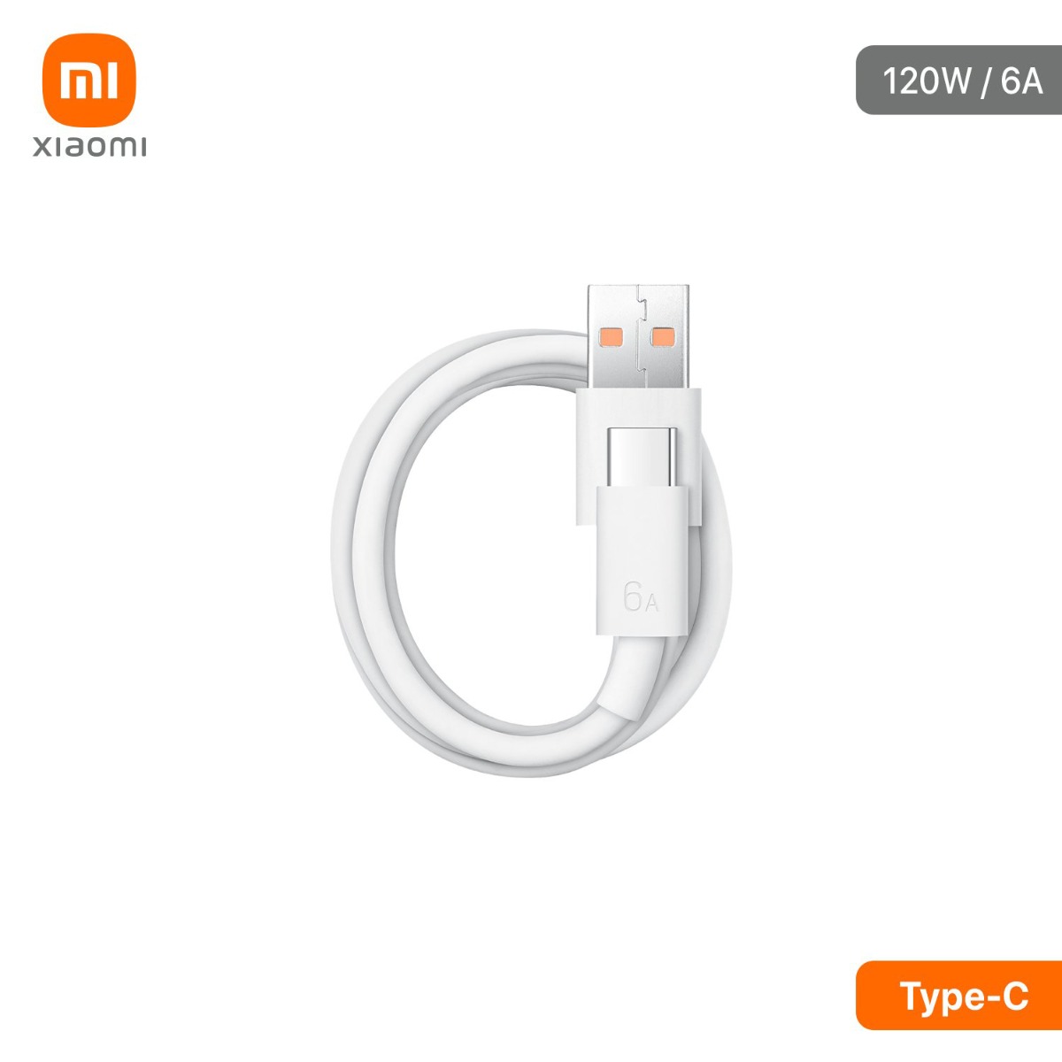كيبل Xiaomi 6A 120W Type-C أصلي