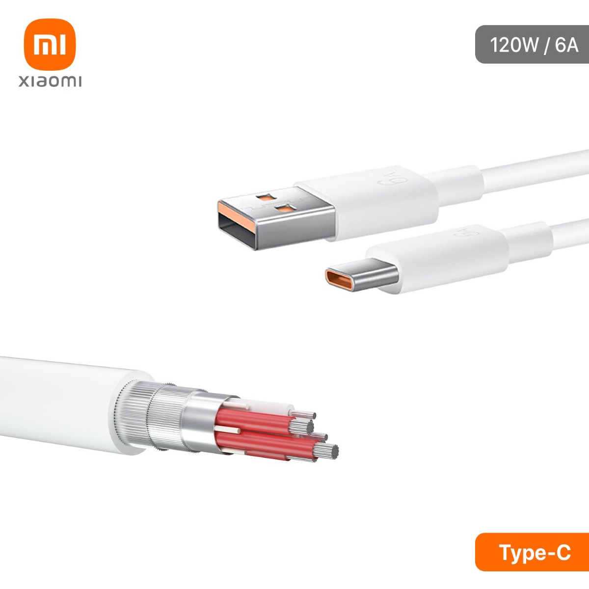 Original Xiaomi 6A 120W Type-C Cable