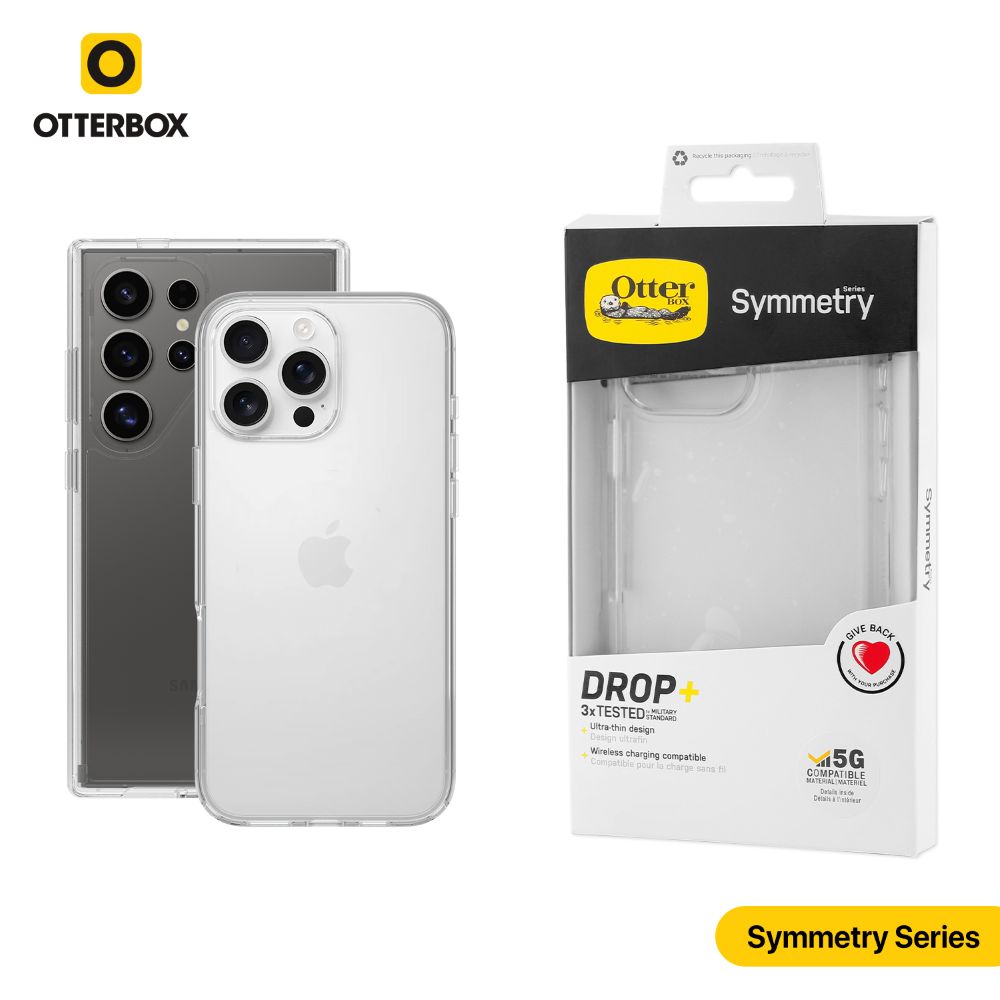 OTTERBOX Symmetry Clear Mobile Back Case with Logo