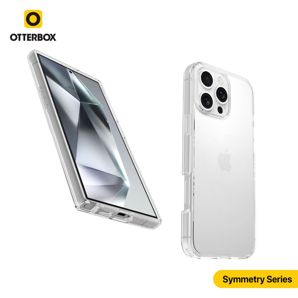 حماية ظهر OTTERBOX Symmetry شفافة مع لوجو لأجهزة الموبايل