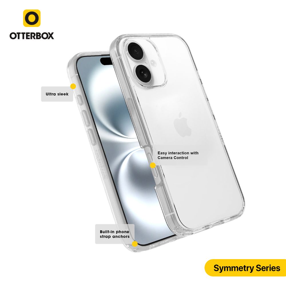 حماية ظهر OTTERBOX Symmetry شفافة مع لوجو لأجهزة الموبايل
