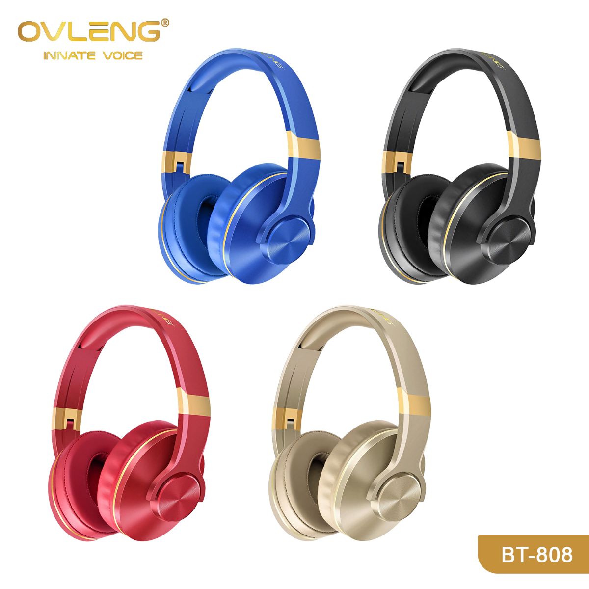 OVLENG BT-808 Bluetooth Headphone with Speaker