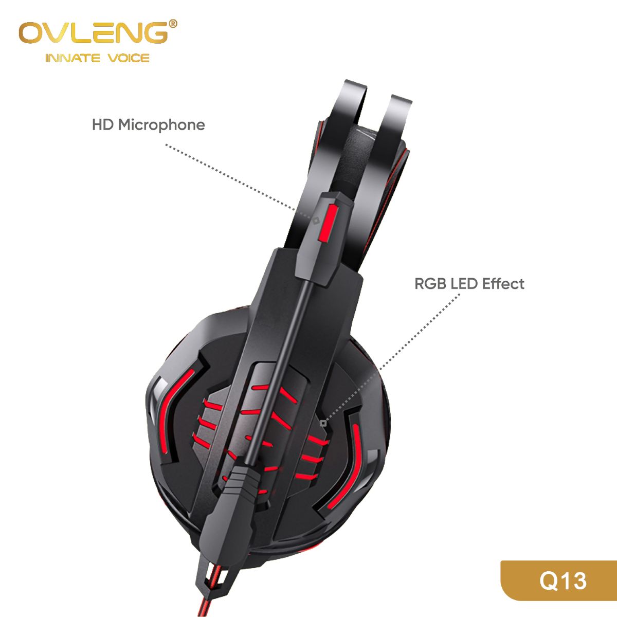 سماعة الرأس OVLENG Q13 سلكية لألعاب الكمبيوتر