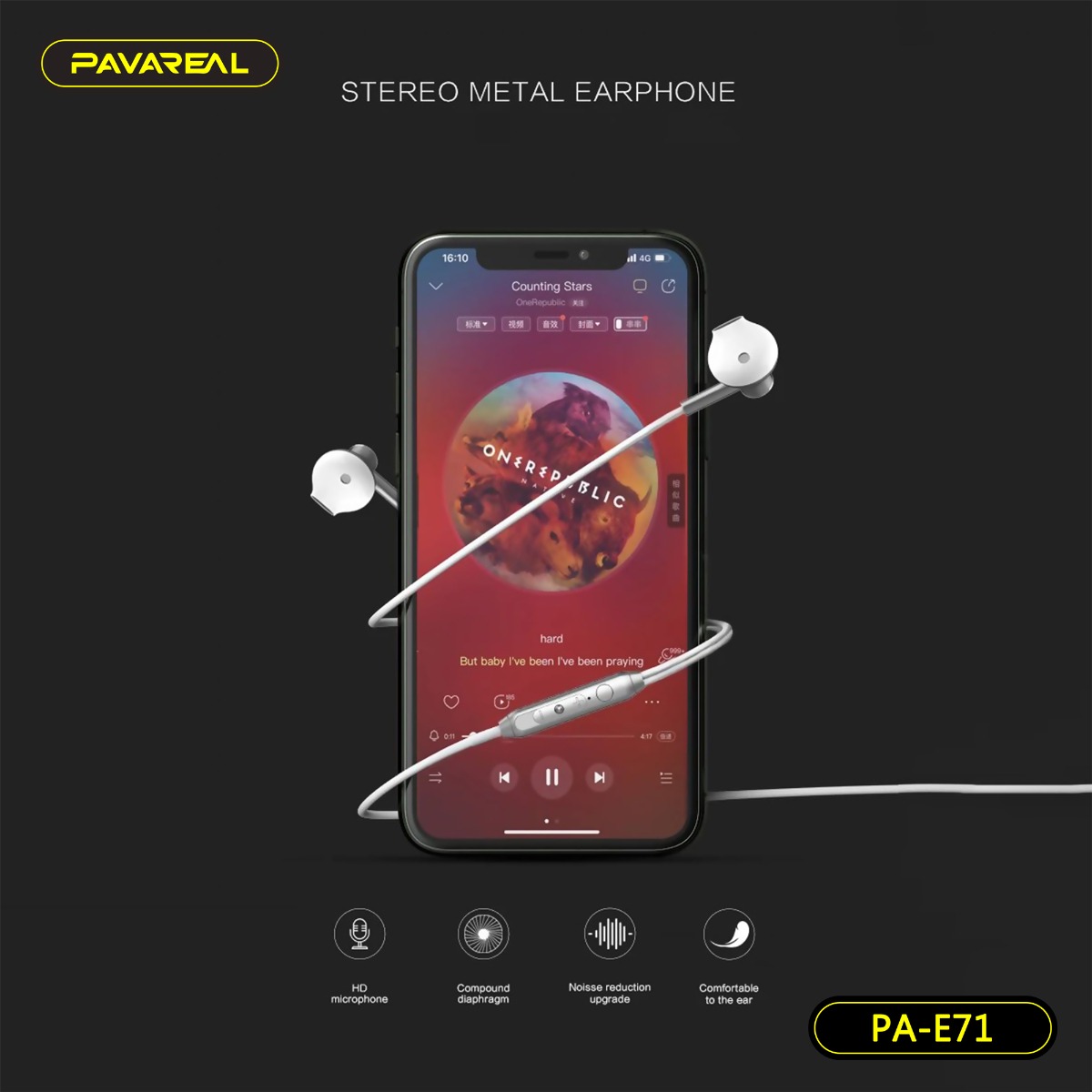 PAVAREAL PA-E71 Earphone