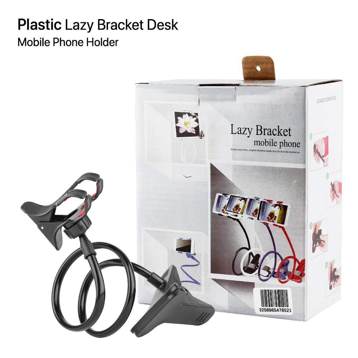Plastic Lazy Bracket Mobile Phone Desk Holder