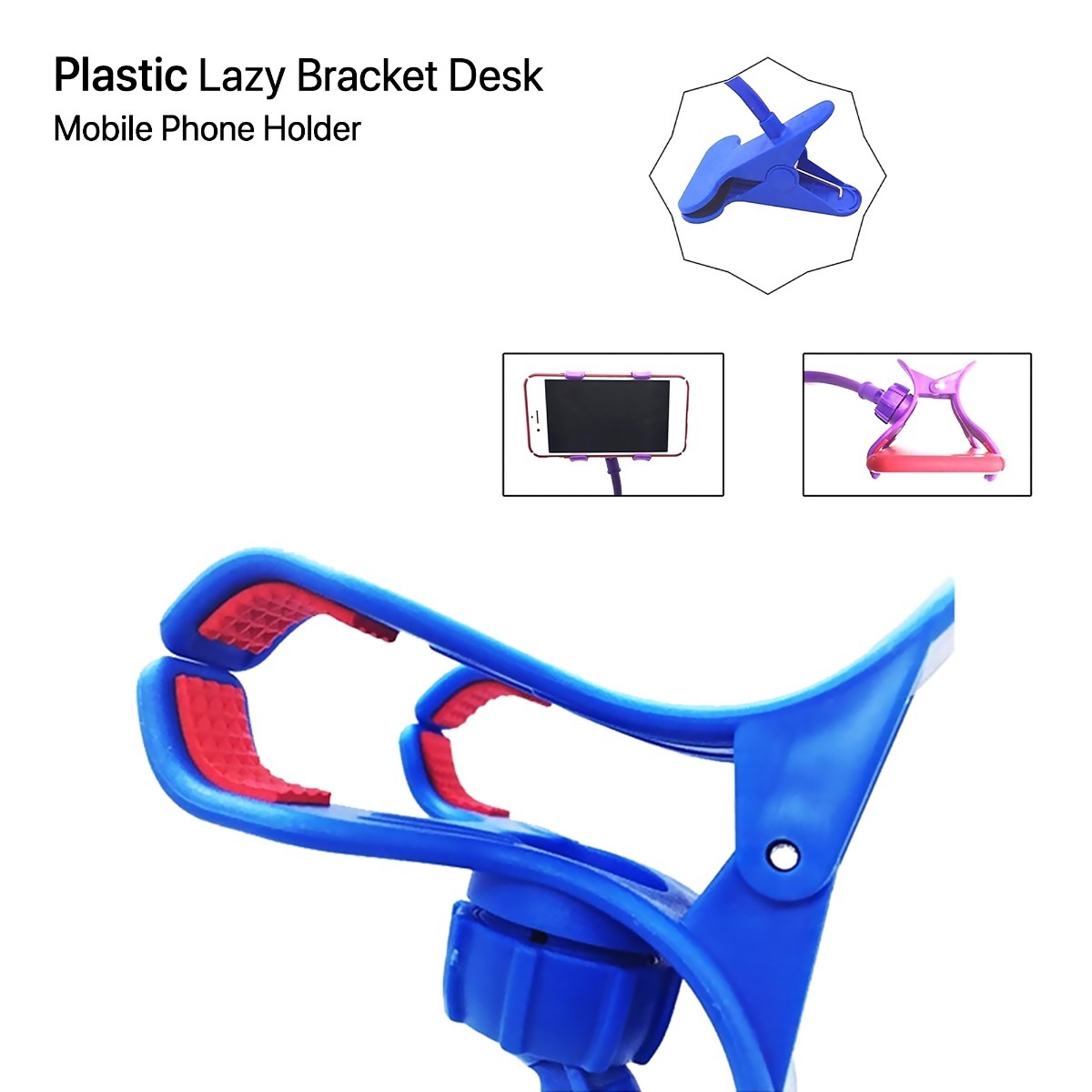 Plastic Lazy Bracket Mobile Phone Desk Holder