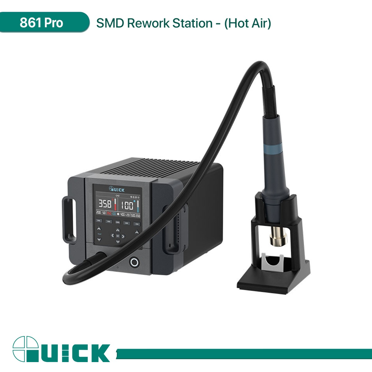 محطة إعادة لحام QUICK 861 Pro SMD - (هواء ساخن)