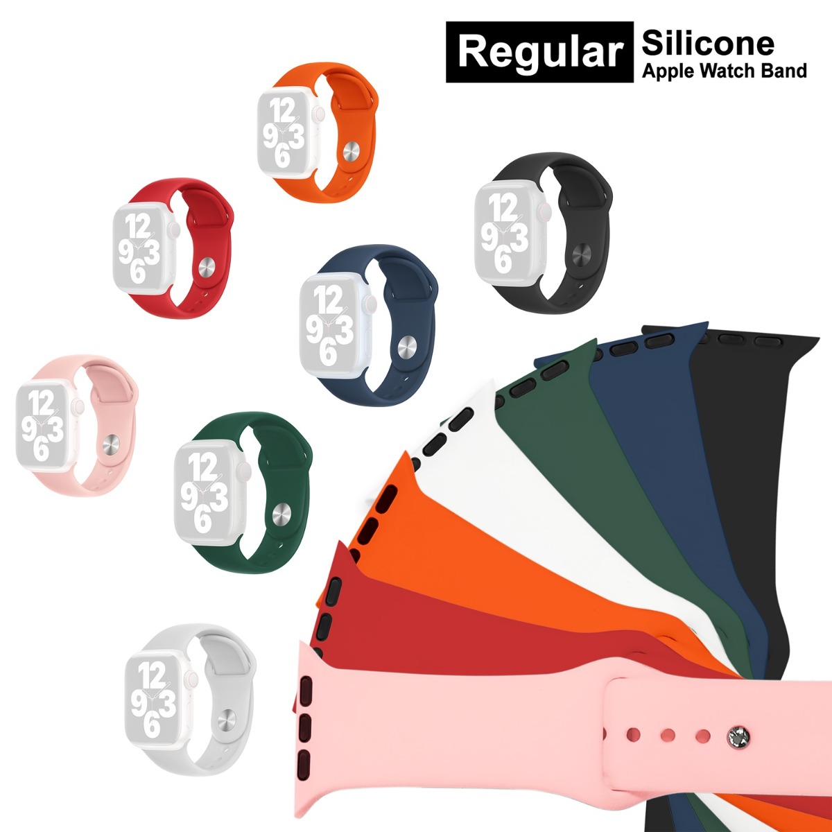 Regular Silicone Apple Watch Band
