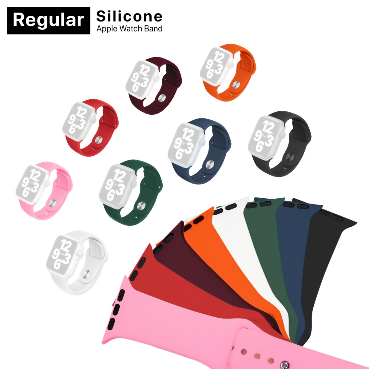 Regular Silicone Apple Watch Band
