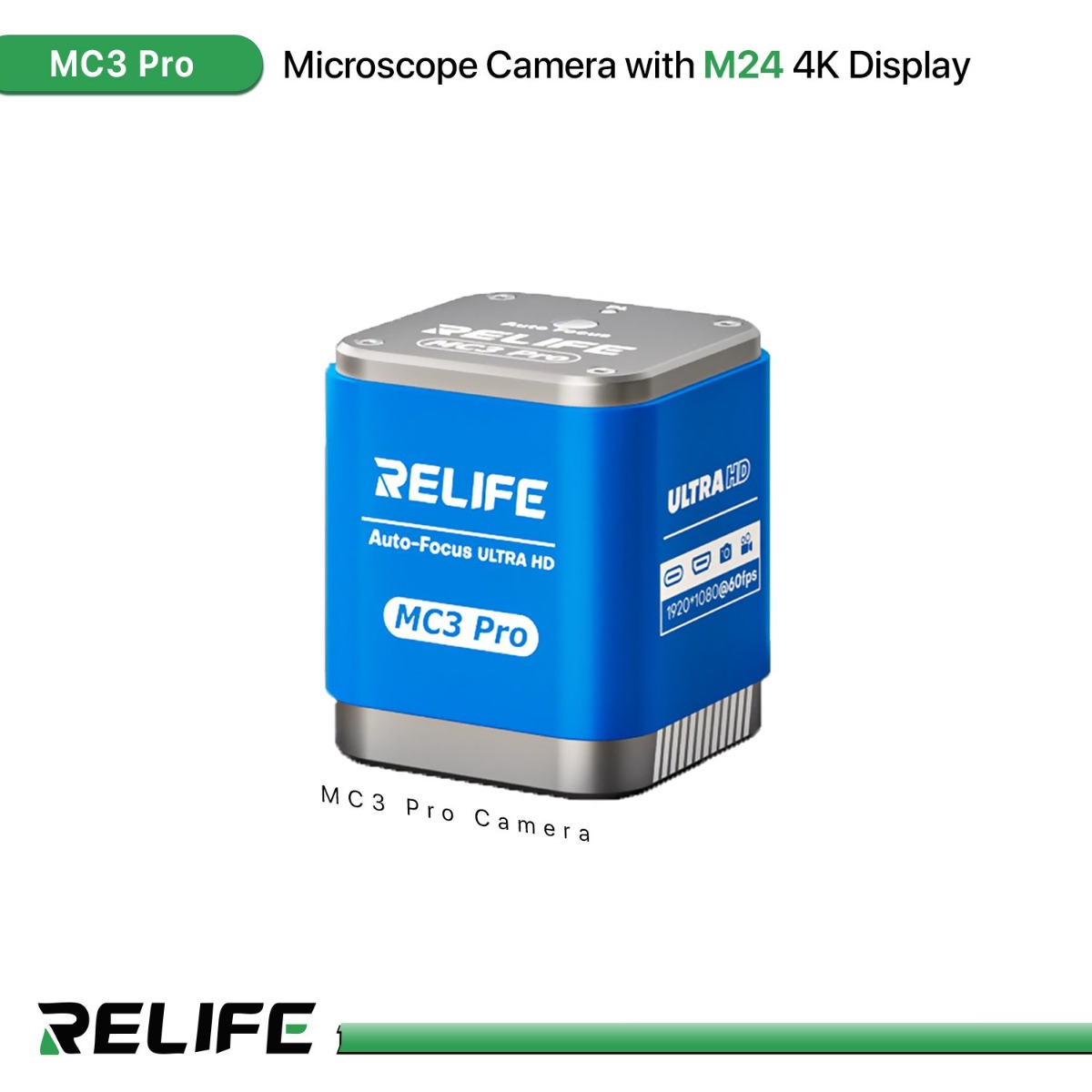 كاميرا مجهر RELIFE MC3 Pro مع شاشة M24 4K