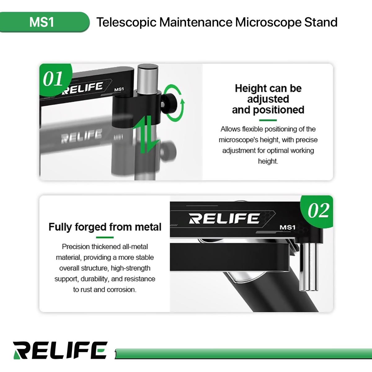 RELIFE MS1 Telescopic Maintenance Microscope Stand