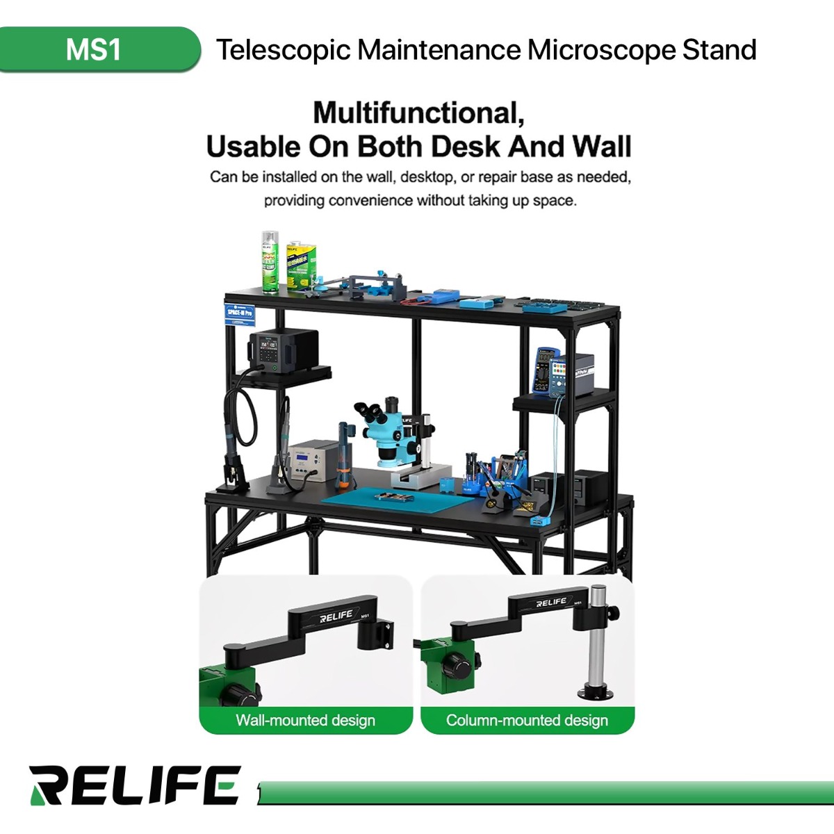 RELIFE MS1 Telescopic Maintenance Microscope Stand