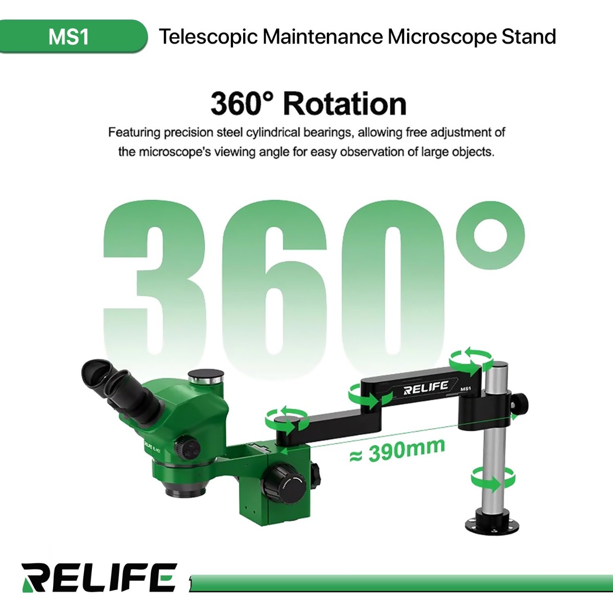 RELIFE MS1 Telescopic Maintenance Microscope Stand