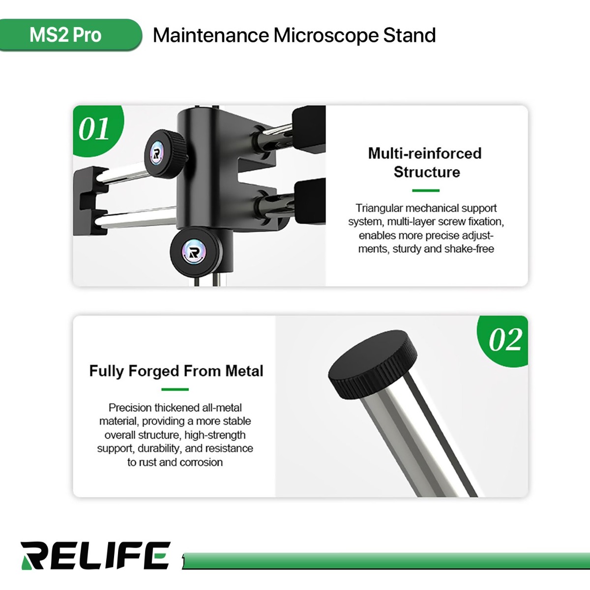 RELIFE MS2 Pro Maintenance Microscope Stand