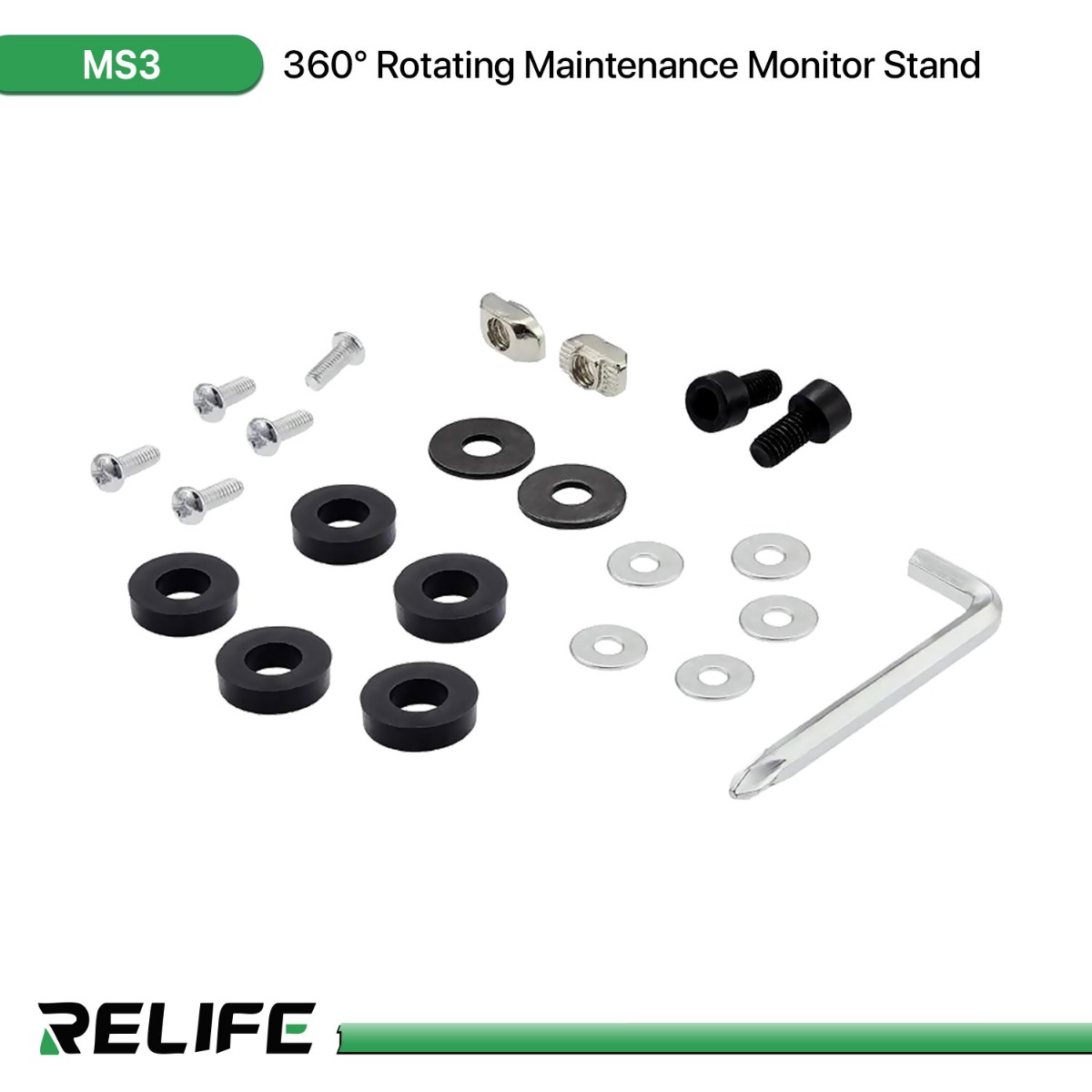 RELIFE MS3 360° Rotating Maintenance Monitor Stand