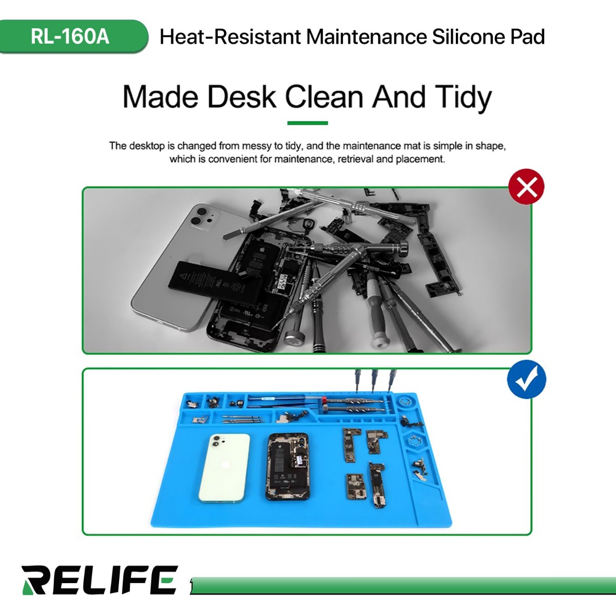 قاعدة صيانة سيليكون RELIFE RL-160A مقاومة للحرارة