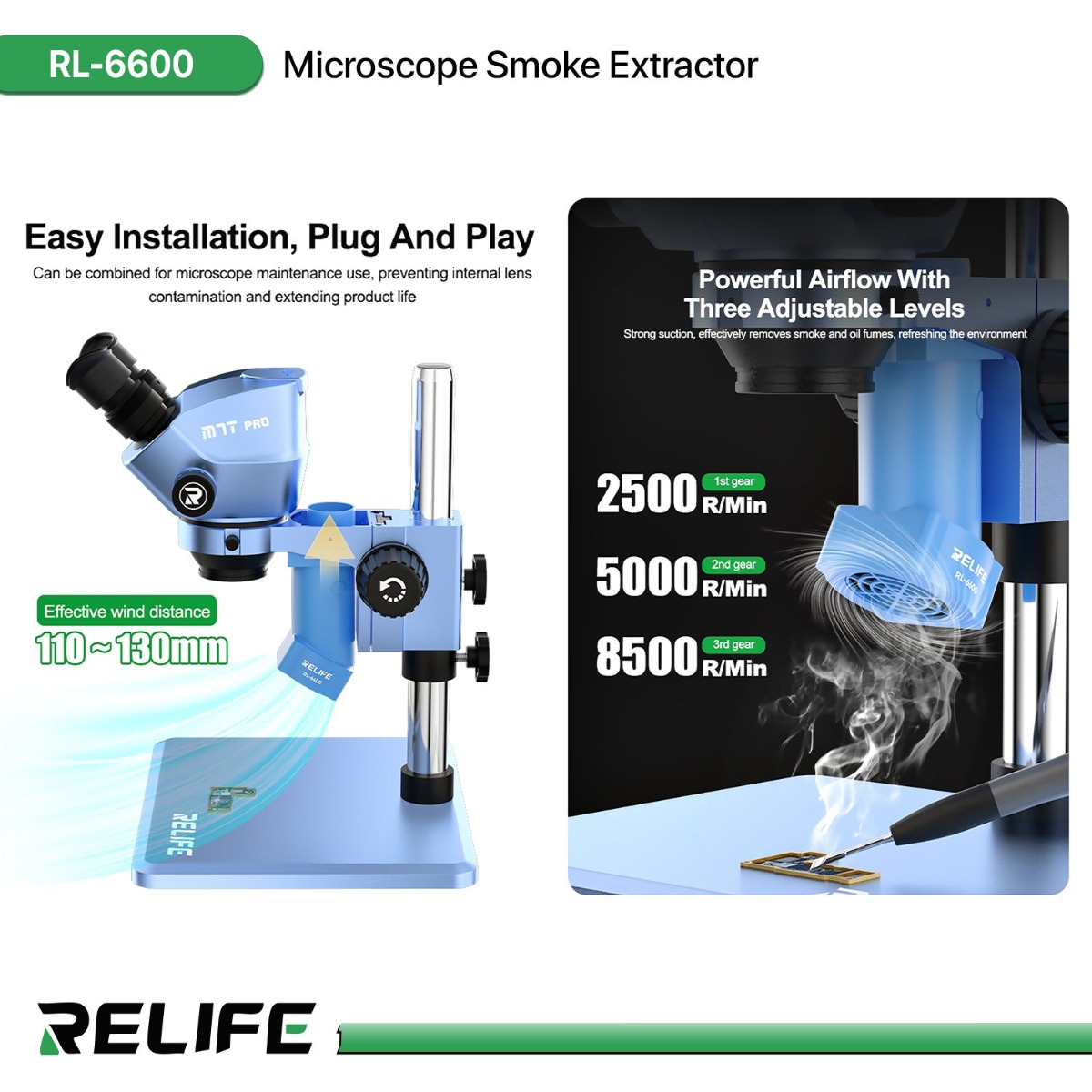 شفاط دخان RELIFE RL-6600 للمجهر