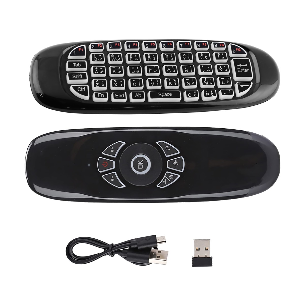 (ريموت | ماوس | كيبورد | شحن | إضاءة RGB) C120 TV BOX