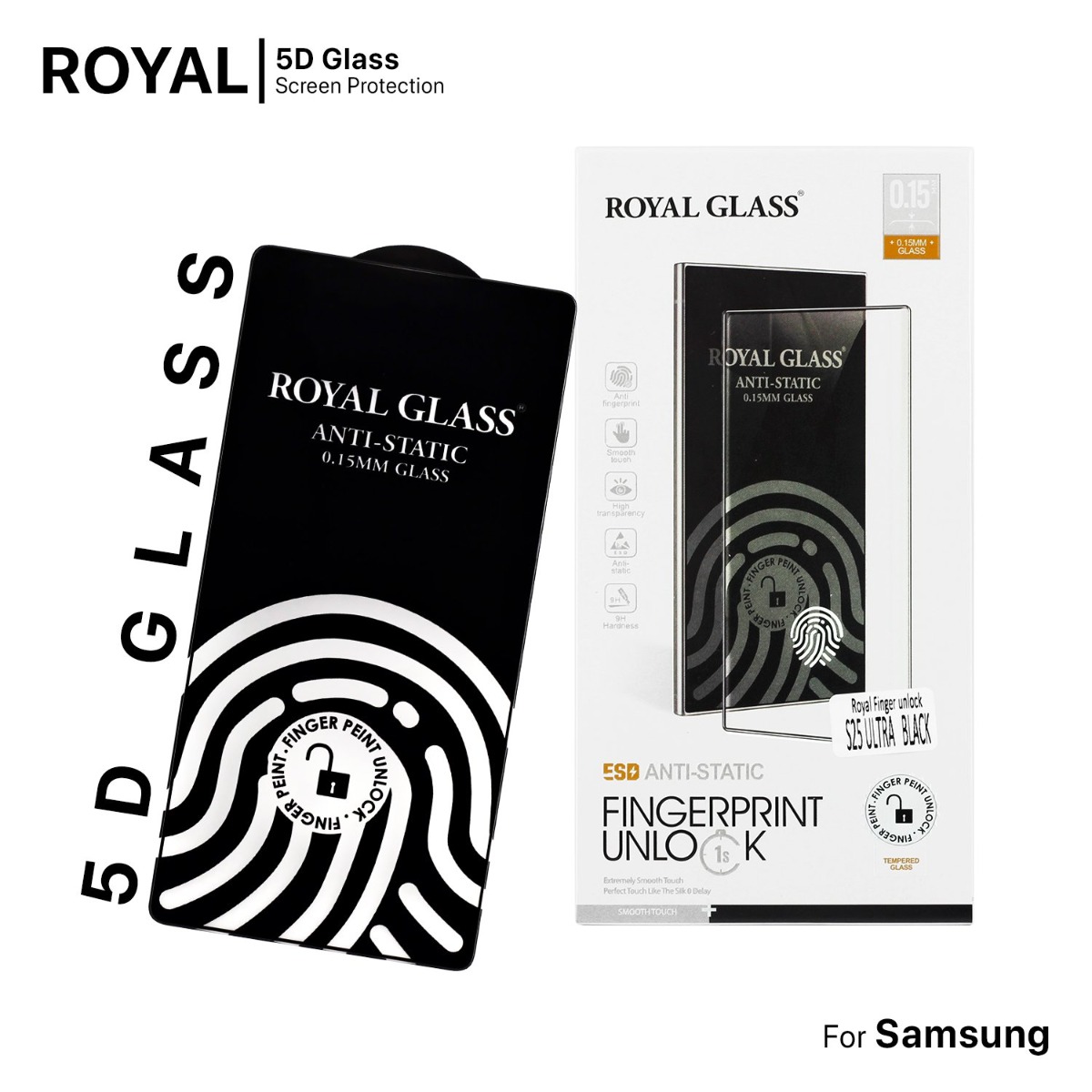ROYAL 5D Glass Screen Protection For Samsung