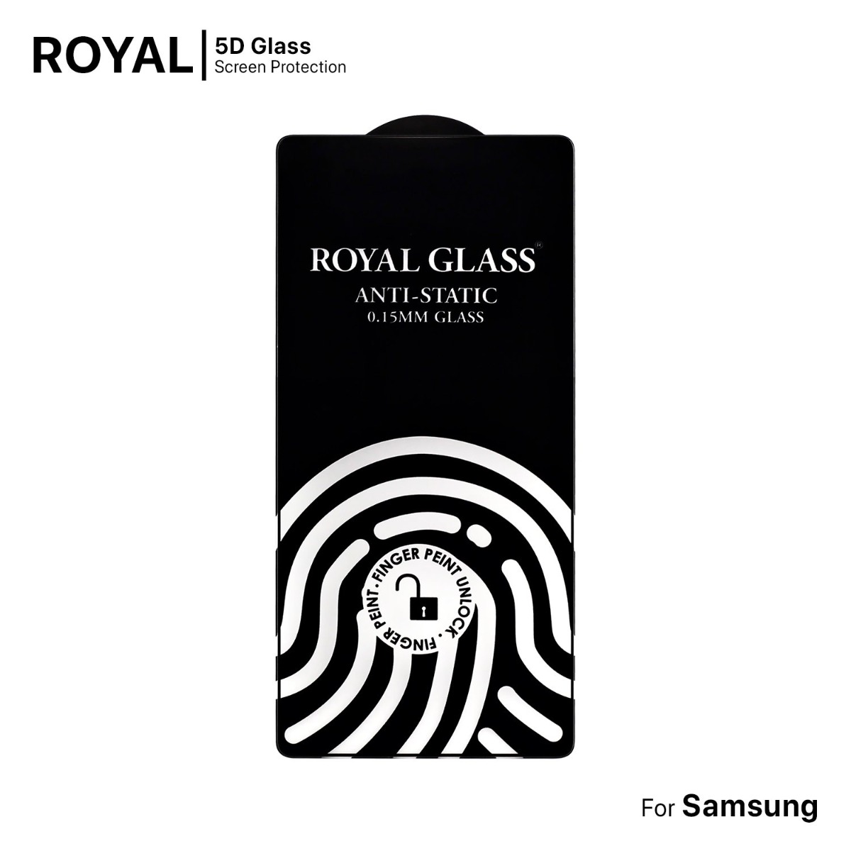 حماية شاشة زجاج ROYAL 5D لأجهزة سامسونج