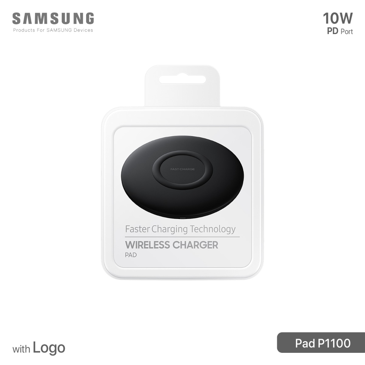 Samsung Pad P1100 Wireless Charger with Logo