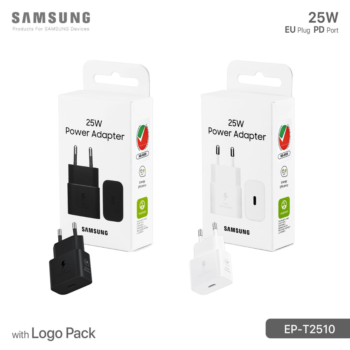 Samsung EP-T2510 EU 25W PD Charger with Logo Pack