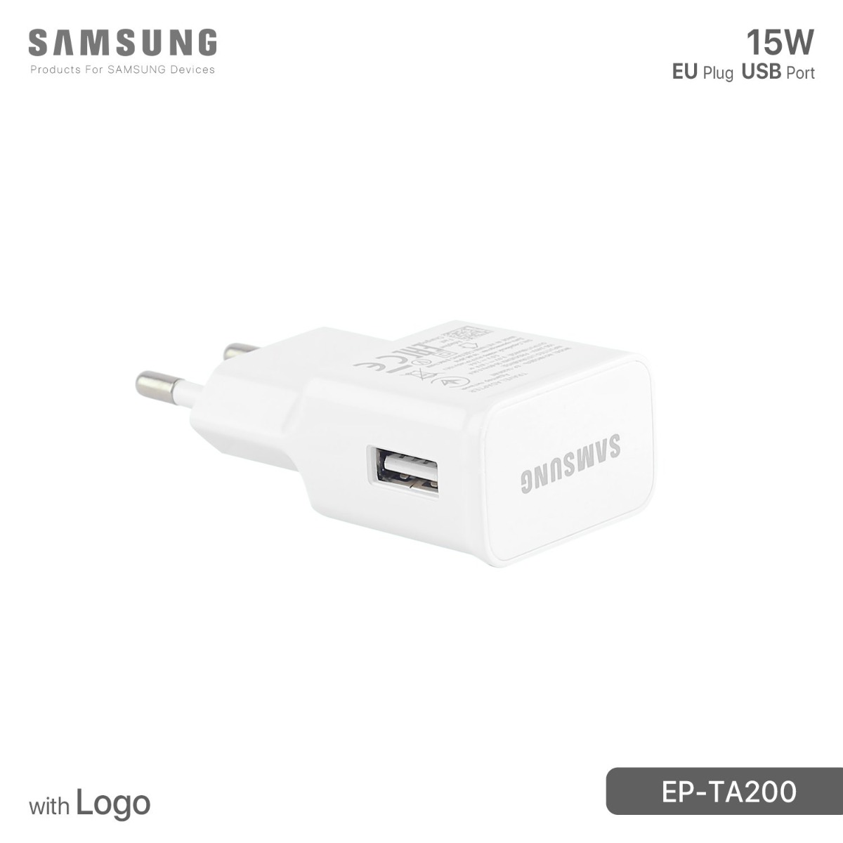 Samsung TA200 15W Fast Charger with Logo