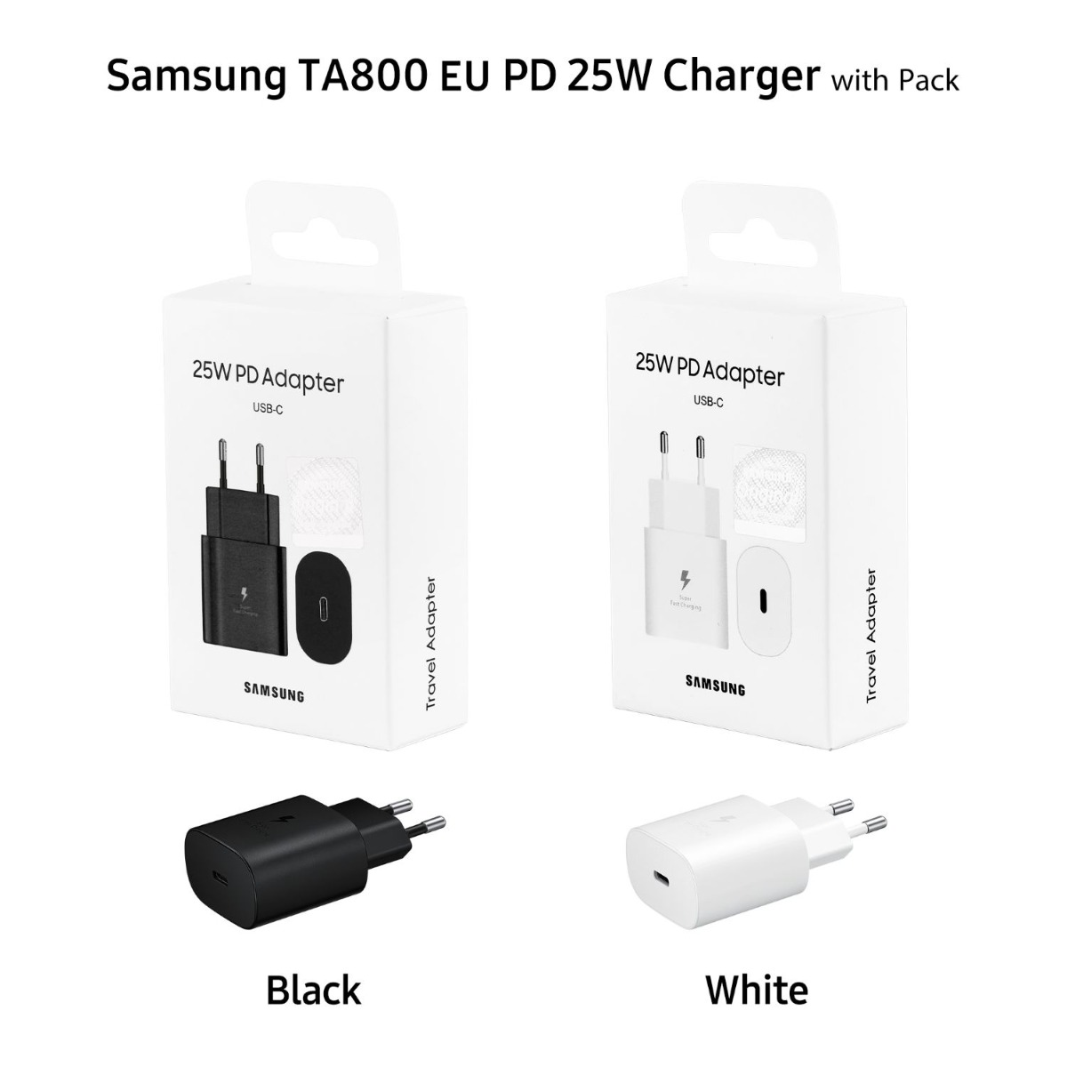 شاحن سامسونج TA-800 25W PD مبكت مع لوجو