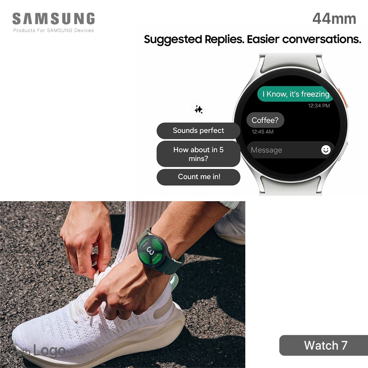 Samsung Watch 7 Smart Watch with Logo