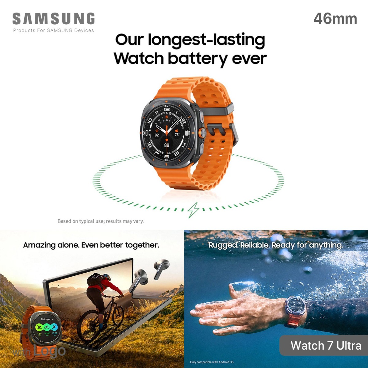 Samsung Watch 7 Ultra Smart Watch with Logo - (46mm)