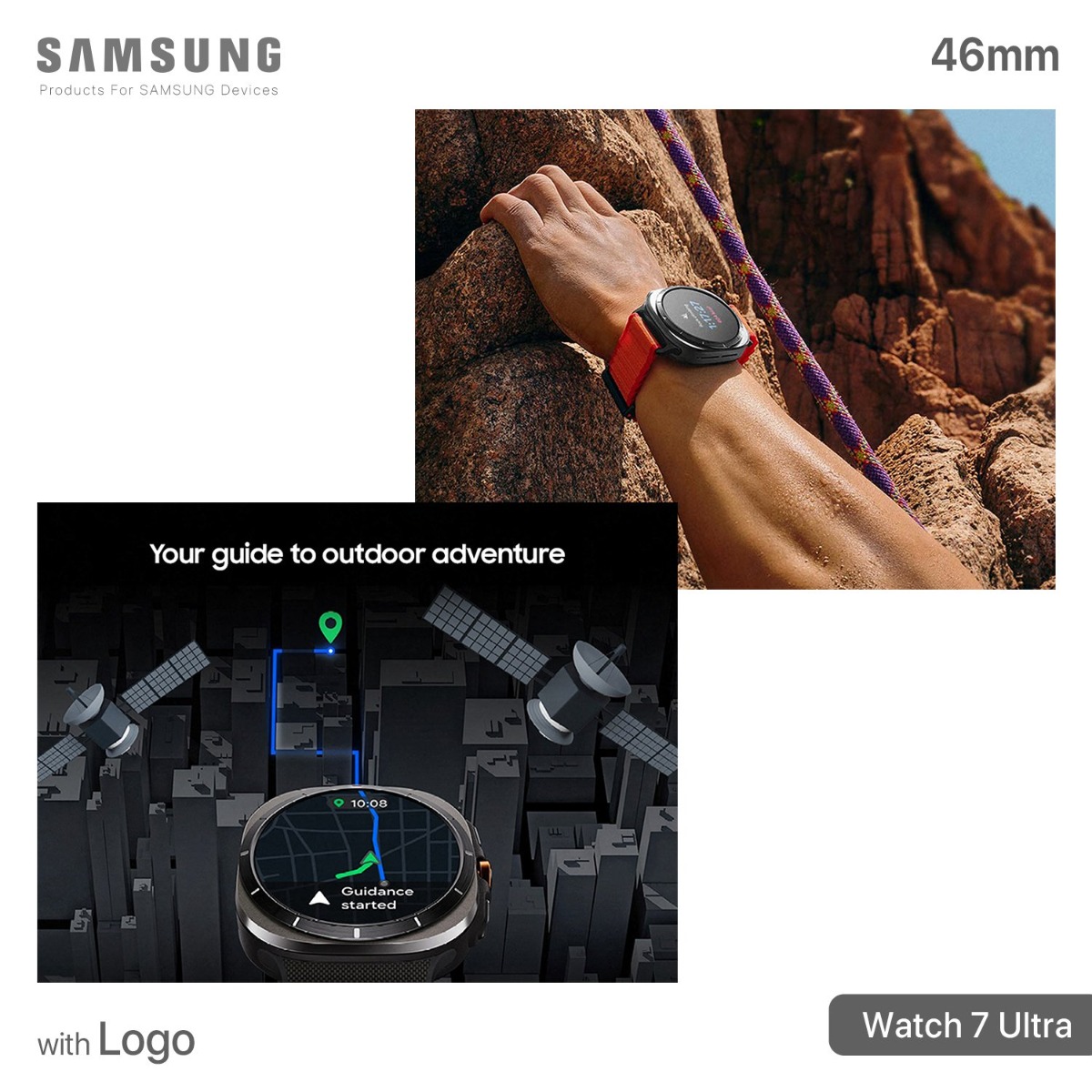 ساعة سامسونج Watch Ultra الذكية مع لوجو