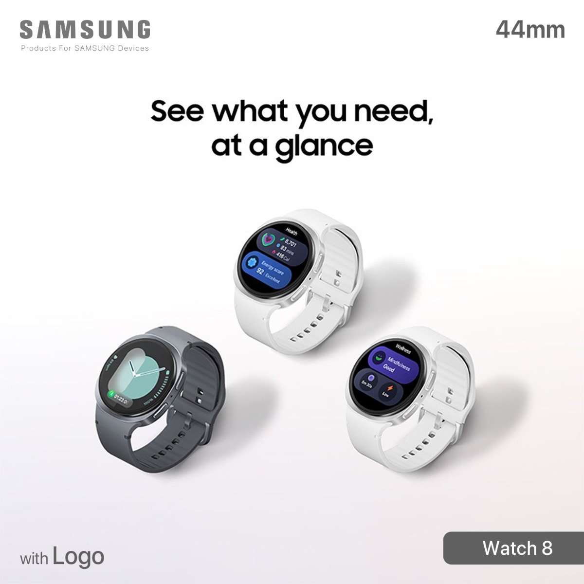 Samsung Watch 8 Smart Watch (44mm) with Logo