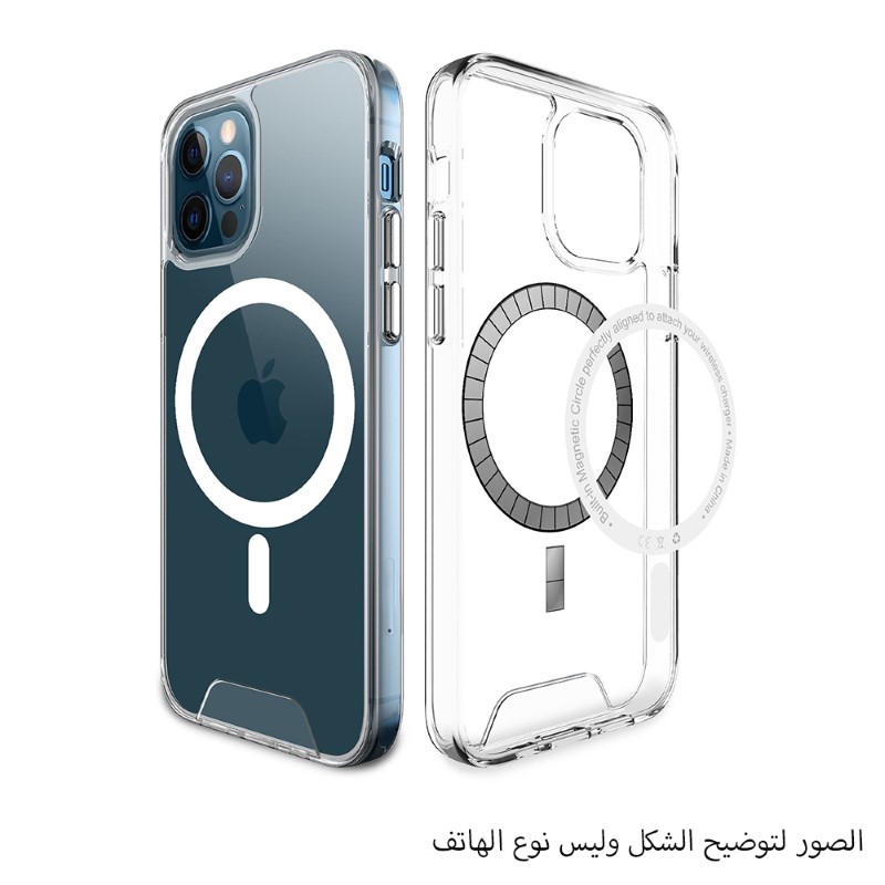 حماية ظهر MagSafe TPU شفافة لأجهزة الموبايل