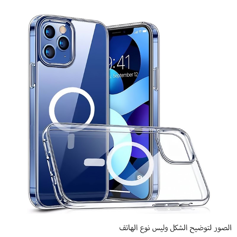 حماية ظهر MagSafe TPU شفافة لأجهزة الموبايل