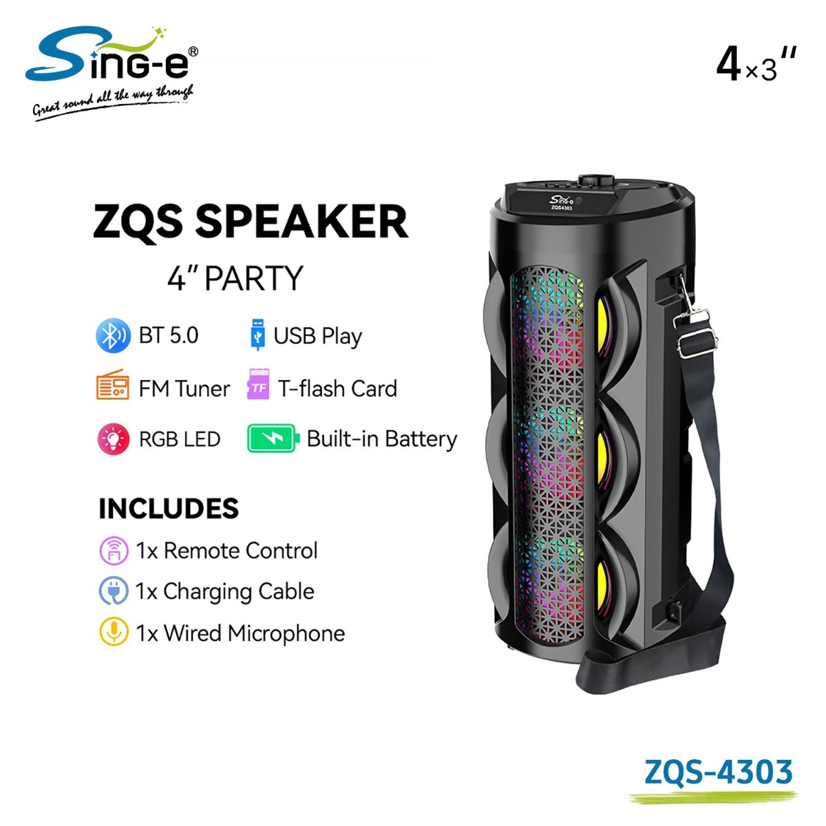 سبيكر Sing-e ZQS-4303 بلوتوث