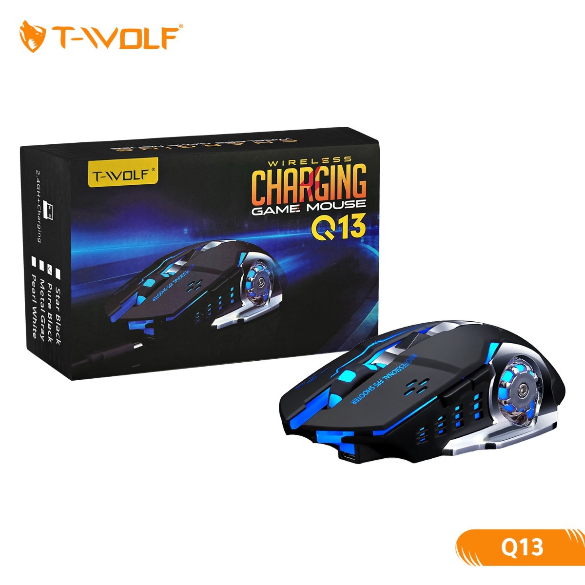 T-WOLF Q13 Charging Wireless Gaming Mouse