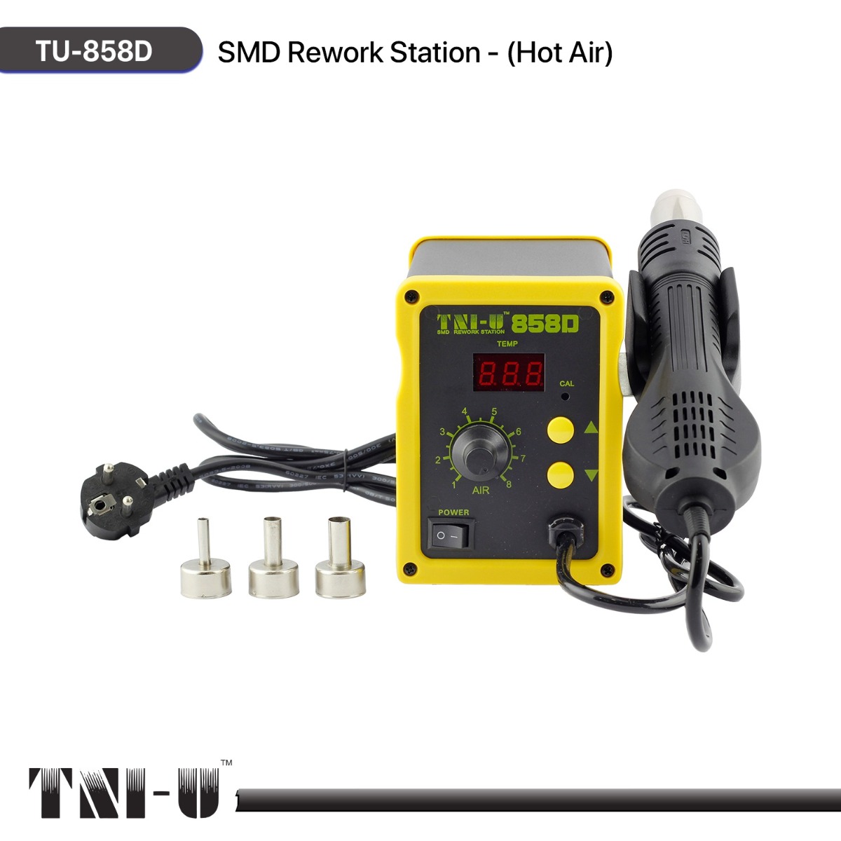 محطة إعادة لحام TNI-U TU-858D SMD - (هواء ساخن)