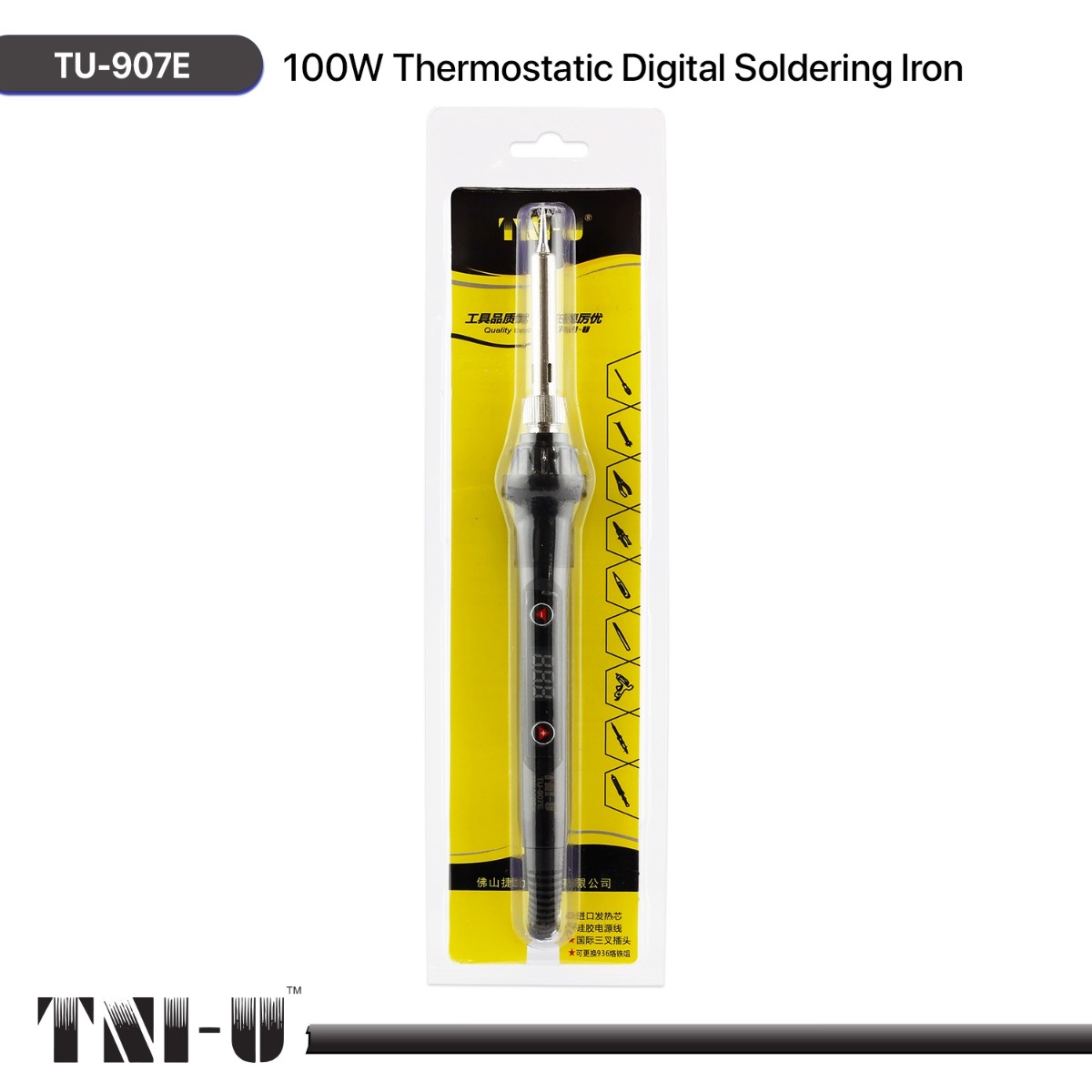 TNI-U TU-907E 100W Thermostatic Digital Soldering Iron