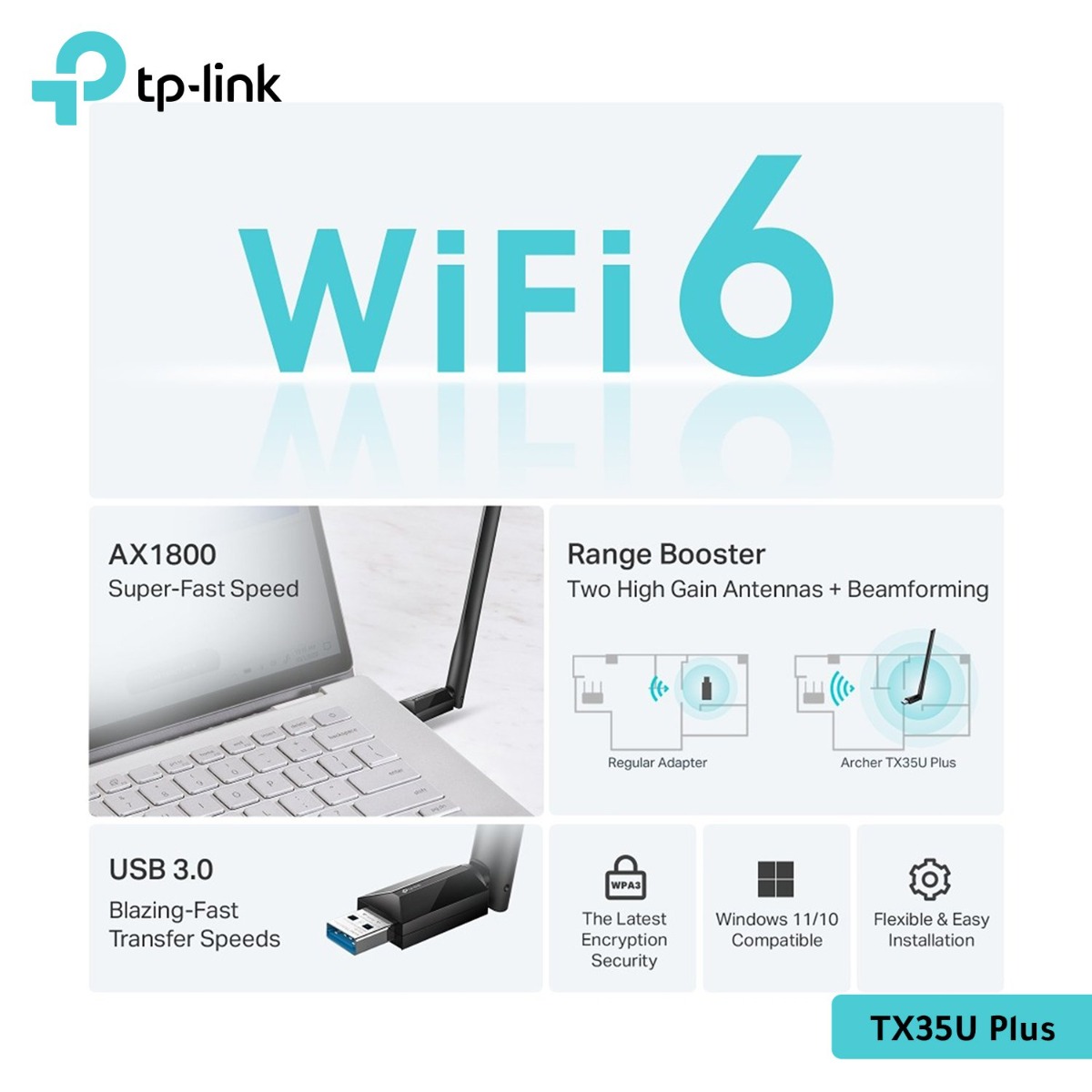 TP-Link Archer TX35U Plus AX1800 Flash