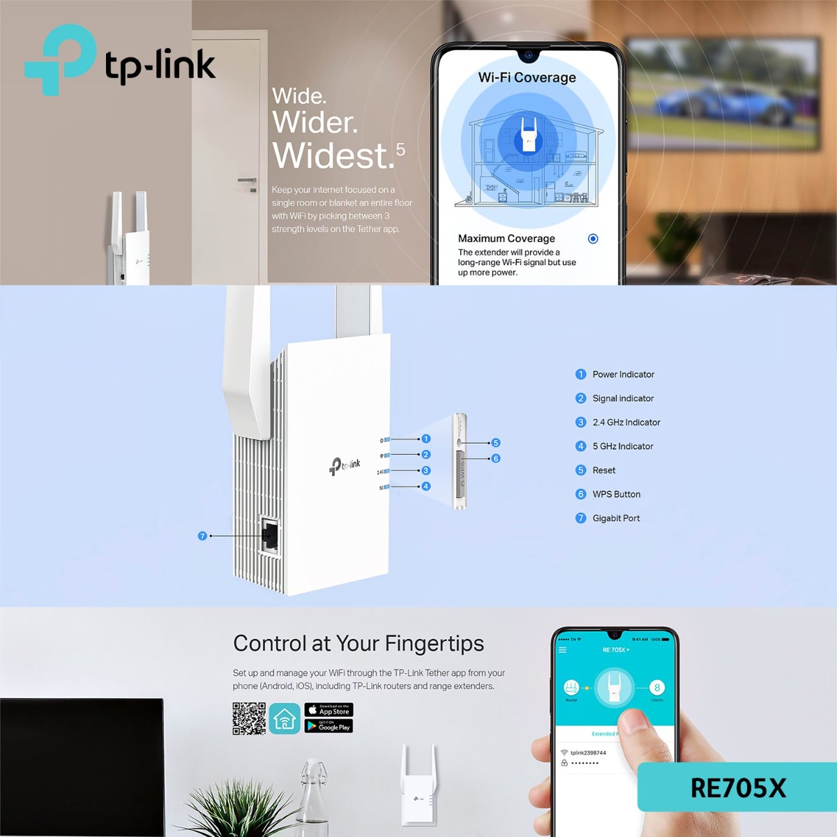 موسع نطاق TP-Link RE705X
